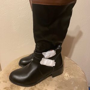 New Boots Size 7 black and brown